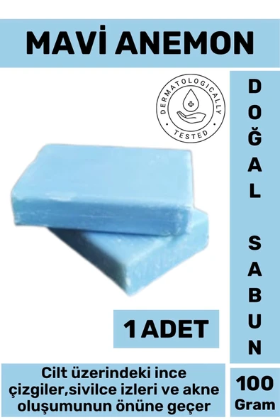 Özel Üretim Doğal Güzel Kokulu İzi Oluşumu Önleyici Organik Mavi Anemon Sabunu 1 Adet ürün görseli