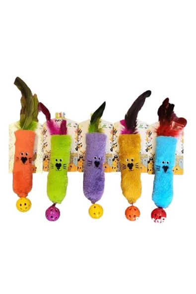 Catnipli Peluş Kedi Köpek Oyuncağı 7 x 23 cm Çeşitli Renklerde