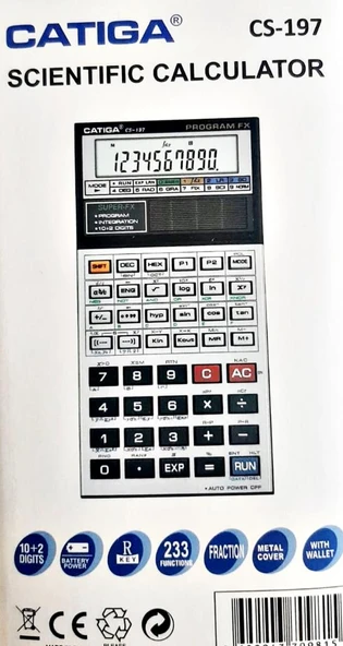 Catıga CS197 Progranabilir Bilimsel Fonksiyonlu Mühendislik Hesap Makinası - 3