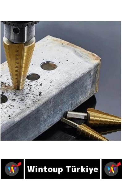 Isıya Aşınmaya Dayanıklı Ahşap Metal Plastik Kablolu Şarjlı Uyumlu 6'lı Kademeli Matkap Ucu Seti - 2