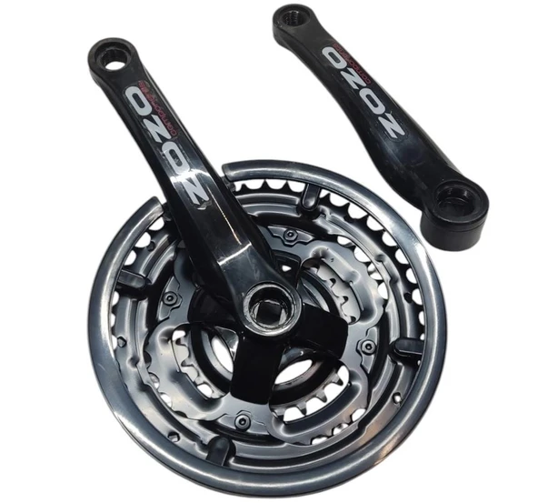 Zozo Bisiklet Aynakol Sağ Sol Takım 3 Lü Dişli- 24/34/42Tx170mm XC100-(SP16-TS540P) Siyah Renk - Resim 4