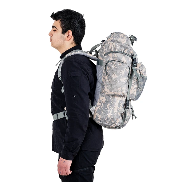 Outdoor Sırt Çantası - Savage Ventura - 70 LT. - Gri Dijital Kamuflaj - HH03205 - 7