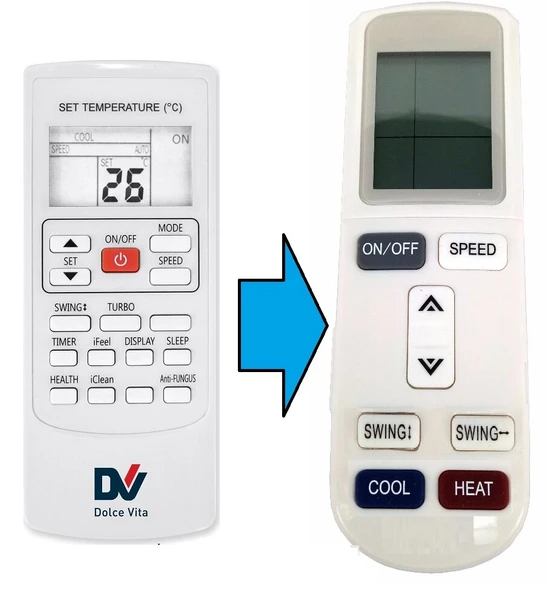 Dolce Vita Klima Kumandası - Eşdeğer