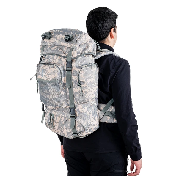 Outdoor Sırt Çantası - Savage Ventura - 70 LT. - Gri Dijital Kamuflaj - HH03205 - 5