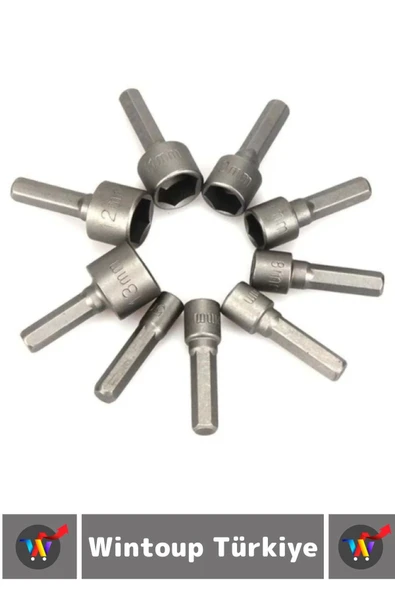 Premium Uzun Ömürlü Aşınmaya Dayanıklı Matkap Vidalama 5 Mm-13 Mm 9 Parça Manyetik Somun Adaptörü - 3