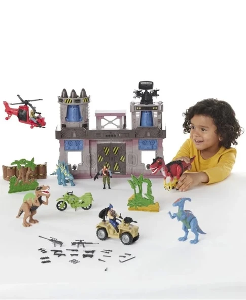 Animal Zone Dino Kalesi Oyun Seti Multi
