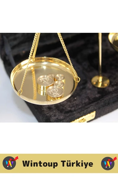 Premium Sevgili Arkadaş Özel Hediyelik Dekoratif Çok Şık Kutulu Yüksek Kaliteli Pirinç TERAZİ 40 Gr - Resim 2