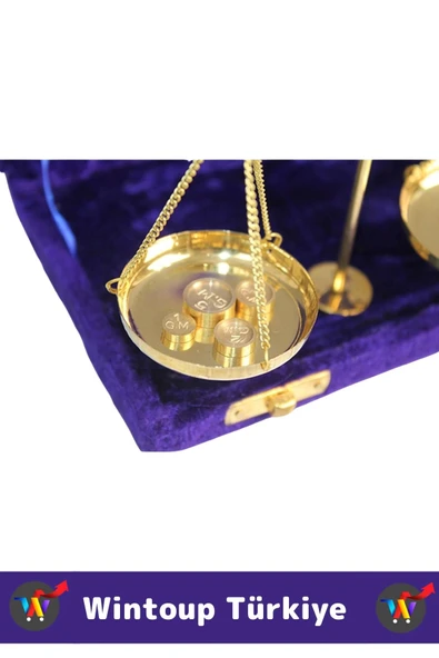 Premium Sevgili Arkadaş Özel Hediyelik Dekoratif Çok Şık Kutulu Yüksek Kaliteli Pirinç TERAZİ 20 Gr - 2