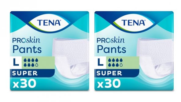 Tena Proskin Pants Süper 7 damla Emici Külot Büyük Boy Large 30lu 2 paket / 60 adet