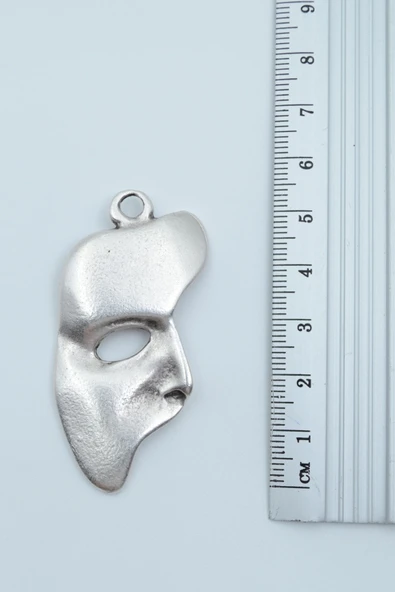 The Phantom Of The Opera - Maske Gümüş Kaplama Örme Zincir Kolye - 3