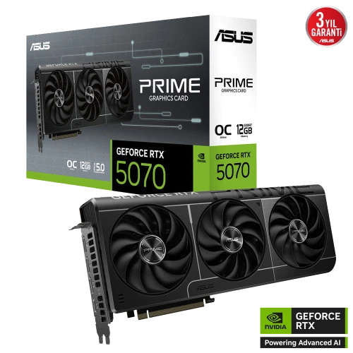 ASUS 12 GB ASUS PRIME-RTX5070-O12G RTX 5070 GDDR7 192bit OC 2xHDMI 3xDP DLSS4 EKRAN K