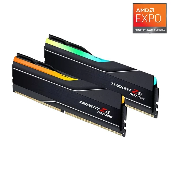 GSKILL  TZ5 Neo RGB DDR5-6000Mhz CL32 64GB 2X32GB DUAL 32-38-38-96 1.40V AMD EXPO Teknoloji