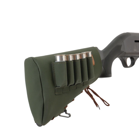 Deri Dipçik Fişekliği - Savage - Haki - 5'li - Resim 3