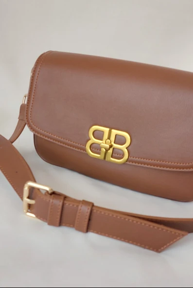 251IU413 Model Sarach Marka Taba Renk Omuz Çantası - 4