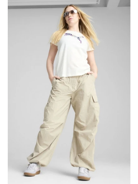 Puma Graphics Floral Cat Logo Beyaz Kadın Tişört 68508102 - 2