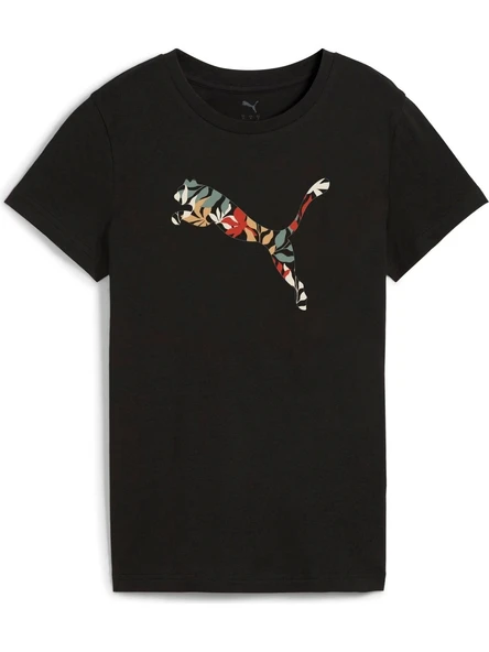 Puma Graphics Floral Cat Logo Tee Kadın Spor Tişört 68508101 - 4