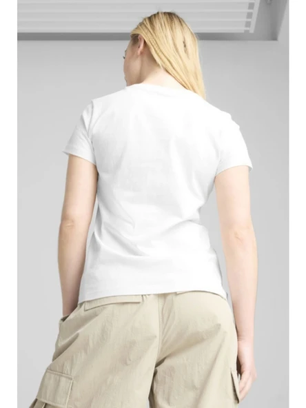 Puma Graphics Floral Cat Logo Beyaz Kadın Tişört 68508102 - 5