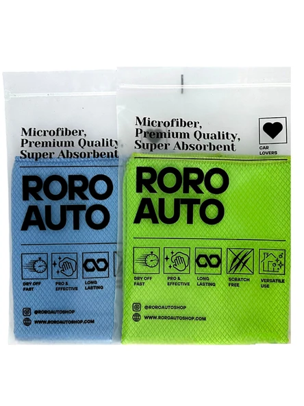 Roro Auto Olimpos Mikrofiber Oto Cam Bezi İkili 40X40