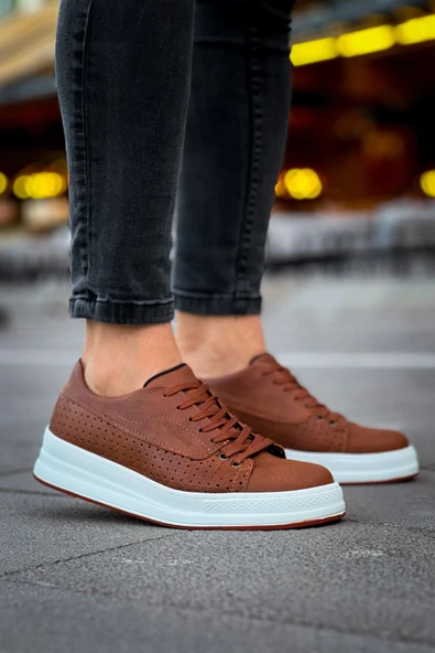 Pabucmarketi Bağcıklı Erkek Günlük Ayakkabı Taba - Resim 5