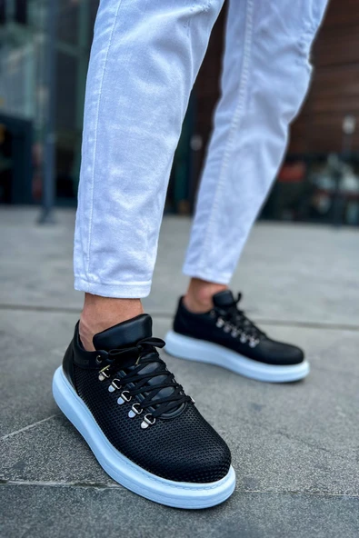 Pabucmarketi Bağcıklı Erkek Spor Ayakkabı Siyah