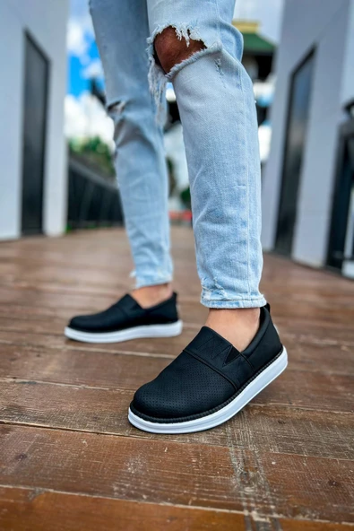 Pabucmarketi Düz Erkek Günlük Ayakkabı Siyah - Resim 2