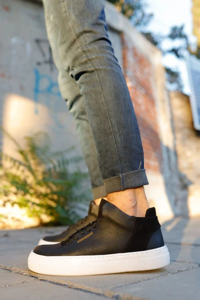 Pabucmarketi Bağcıklı Erkek Günlük Ayakkabı Siyah - Resim 2