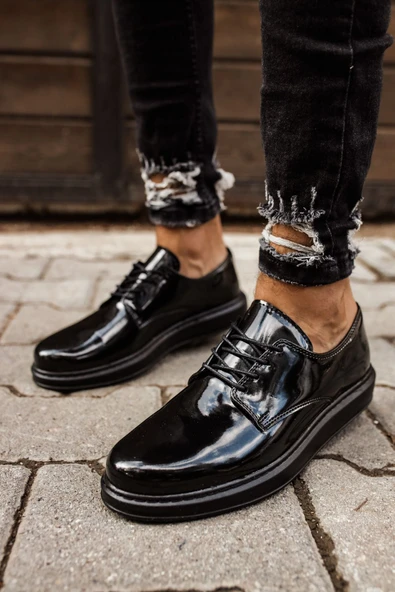 Pabucmarketi Bağcıklı Erkek Günlük Ayakkabı Siyah ürün görseli 1