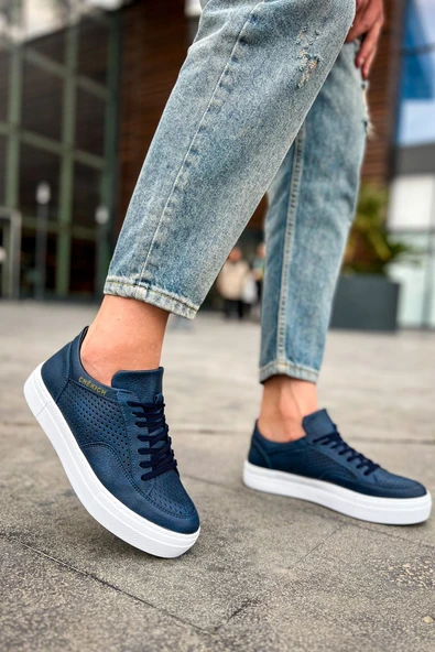 Pabucmarketi Bağcıklı Erkek Günlük Ayakkabı Lacivert - Resim 4