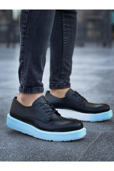 Pabucmarketi Bağcıklı Erkek Günlük Ayakkabı Siyah - Resim 2