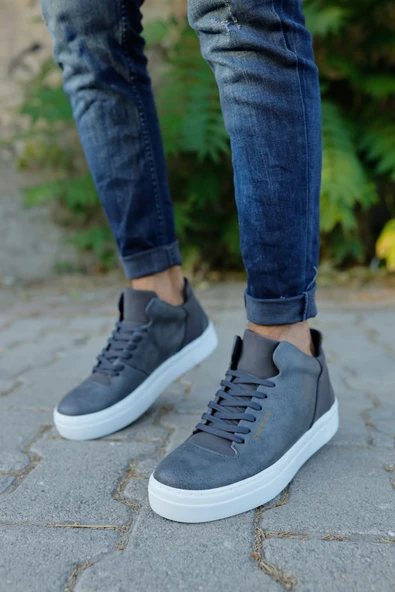 Pabucmarketi Bağcıklı Erkek Günlük Ayakkabı Antrasit - 2