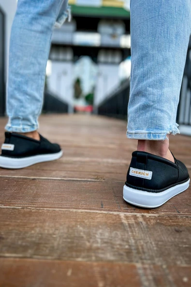 Pabucmarketi Düz Erkek Günlük Ayakkabı Siyah - Resim 6