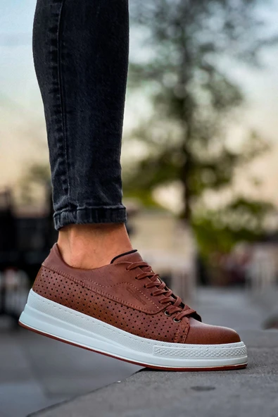 Pabucmarketi Bağcıklı Erkek Günlük Ayakkabı Taba - Resim 4