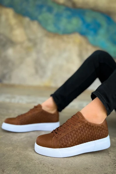 Pabucmarketi Bağcıklı Erkek Günlük Ayakkabı Taba - Resim 4