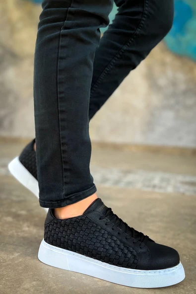 Pabucmarketi Bağcıklı Erkek Günlük Ayakkabı Siyah ürün görseli