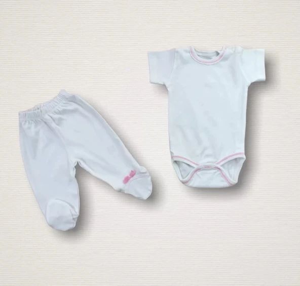 Lenaca Kalpli Uçan Balon Nakışlı %100 Cotton Antibakteriyel 10lu Zıbın Takımı Hastane Çıkışı - Resim 4