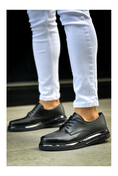 Pabucmarketi Bağcıklı Erkek Günlük Ayakkabı Siyah ürün görseli