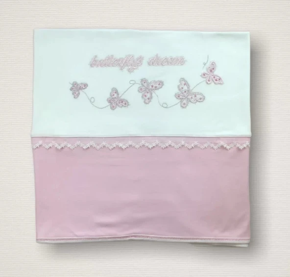 Lenaca Uçan Kelebekler Nakışlı %100 Cotton Antibakteriyel 10lu Zıbın Takımı Hastane Çıkışı - Resim 5