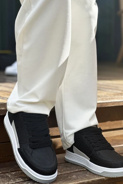 Pabucmarketi Bağcık Erkek Spor Ayakkabı Siyah - 2