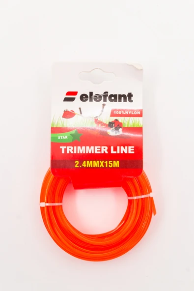 ELEFANT Tırpan Misinası Motorlu Tırpan Yıldız Misina 2,4mm x 15 metre - Resim 2