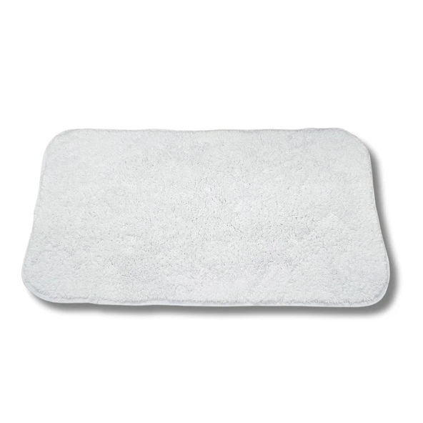 Otel Banyo Paspası | Beyaz | % Pamuk | Kenar Biyeli | 730gr | 50 x 90 cm | Yumuşak Dokulu - 2