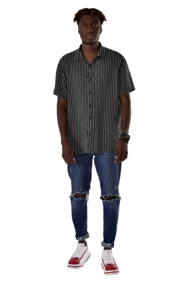 Pabucmarketi Bağcıklı Erkek Spor Ayakkabı Beyaz Kırmızı - 2