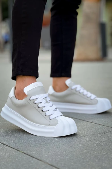 Pabucmarketi Bağcık Erkek Spor Ayakkabı Gri - Resim 4