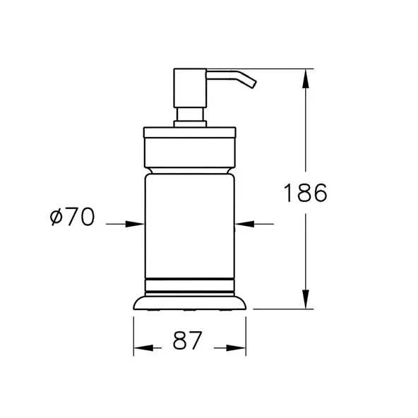 VitrA A44148 Base 700 Krom Sıvı Sabunluk - 2