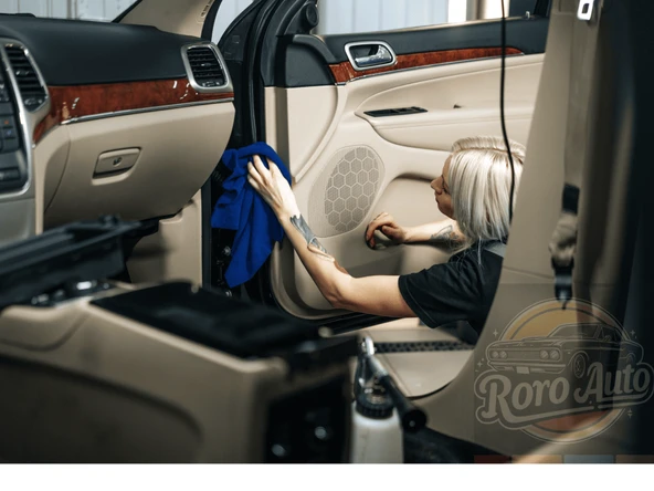 Roro Auto Fuji 3'lü Mikrofiber Araç Kurulama ve Oto Temizlik Bezi 40x40 440 GSM Mavi - 4