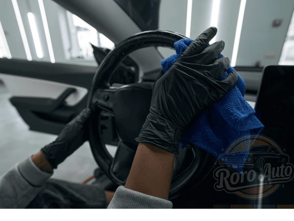 Roro Auto Fuji 3'lü Mikrofiber Araç Kurulama ve Oto Temizlik Bezi 40x40 440 GSM Mavi - 5