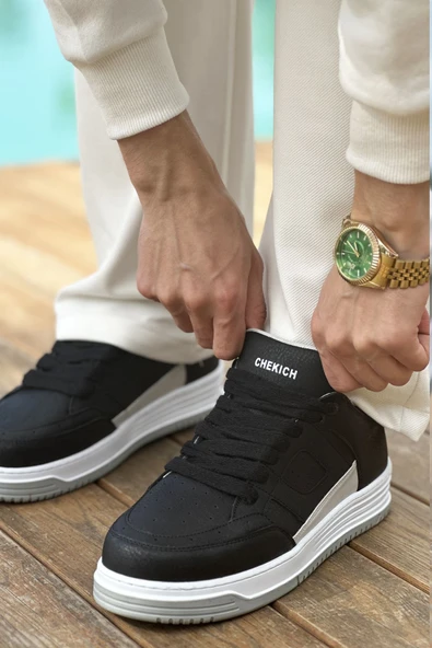 Pabucmarketi Bağcık Erkek Spor Ayakkabı Siyah - 3