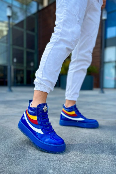 Pabucmarketi Bağcıklı Erkek Sneaker Bot Lacivert - 3
