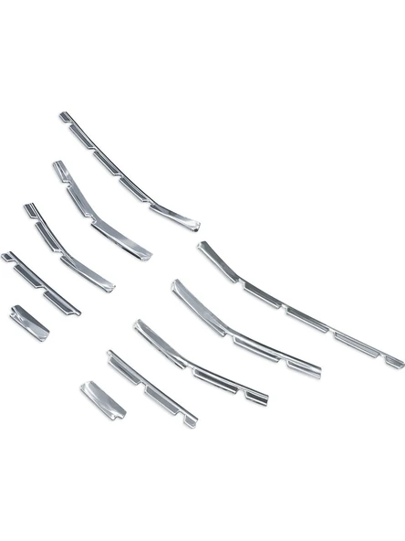 Renault Clio 5 Krom Ön Tampon Çıtası 10 Parça 2019 Ve Üzeri Paslanmaz Çelik - Resim 3