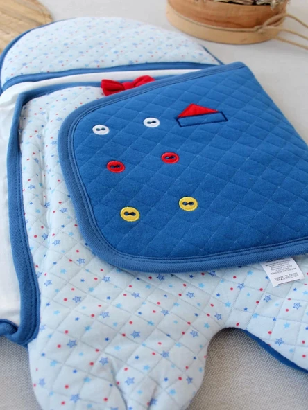 Lenaca Yenidoğan  Açılır Kucaklı Smokin Ayaklı Erkek Bebek Kundak - Resim 2