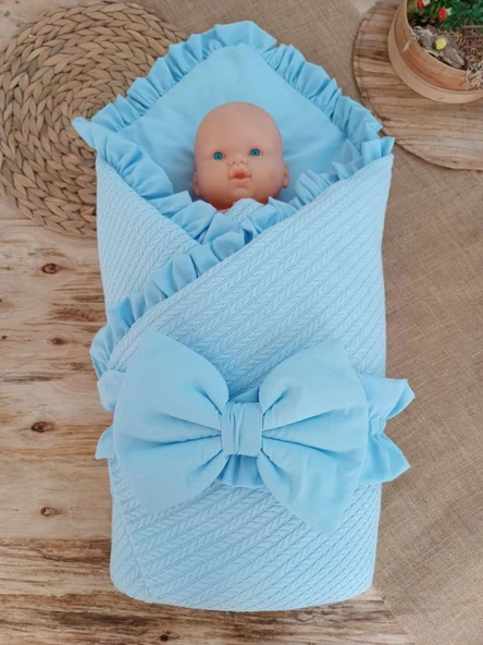 Lenaca Yenidoğan Tericotton Kumaş Multi Mevsimlik Bebek Battaniyesi Kundak - Resim 2